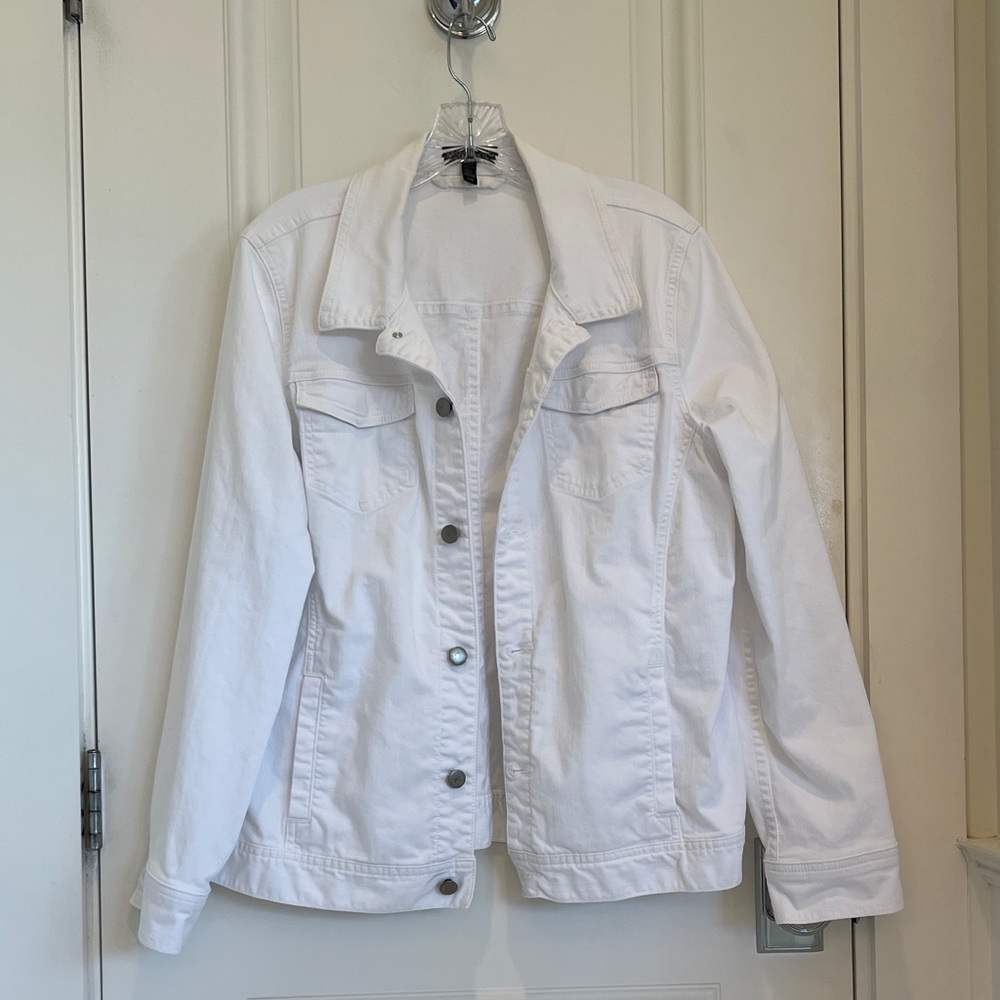 Eileen Fisher White Denim Jacket